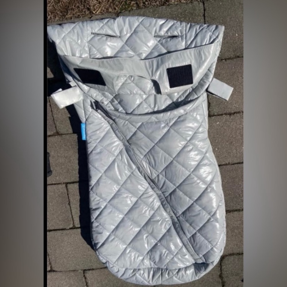 Cozy Gray Quilted Baby Sleeping Bag Cozy Ganoosh